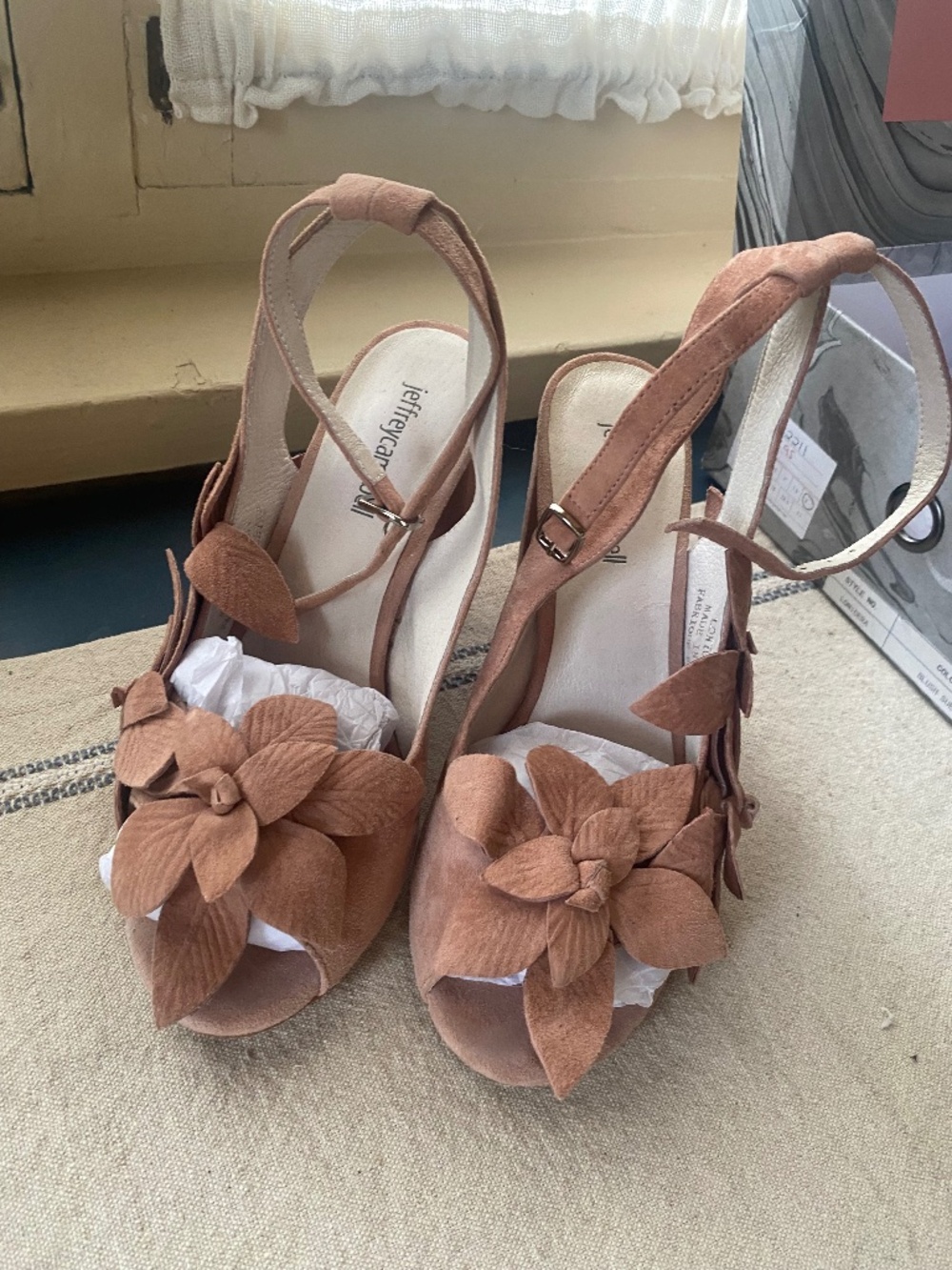 Jeffrey Campbell Shoe Lonicera Blush Suede Heels